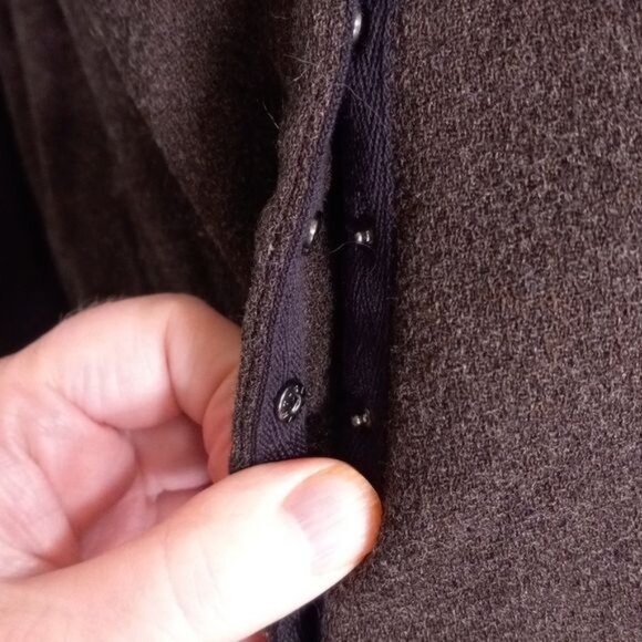 J Jill 20W Blazer Jacket Lined Snap Closure Wool Blend Oversized Brown Heather - Picture 6 of 12